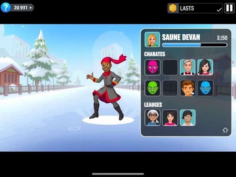 Agent Dash Snowy Sprint gameplay screenshot showing winter environment